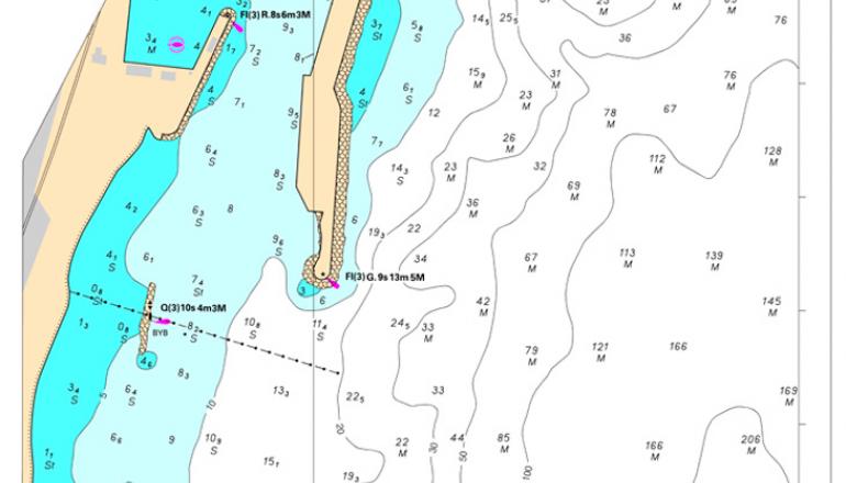Carta náutica de Garrucha