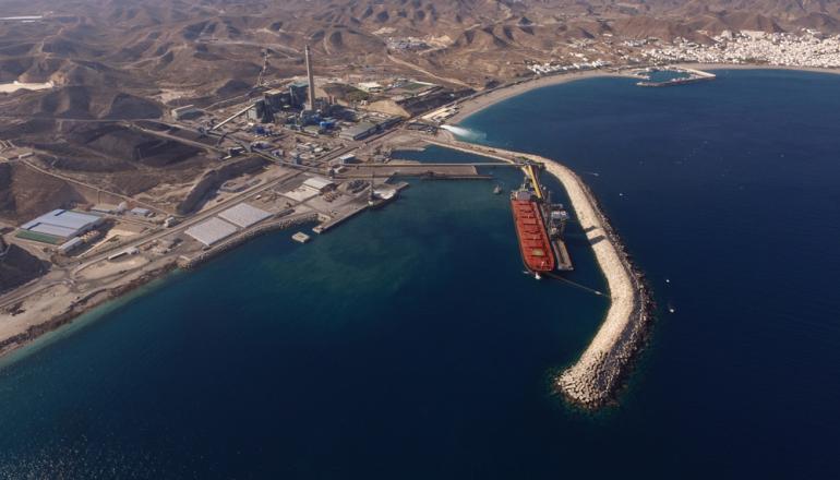 Vista aérea dársena Pública y Endesa